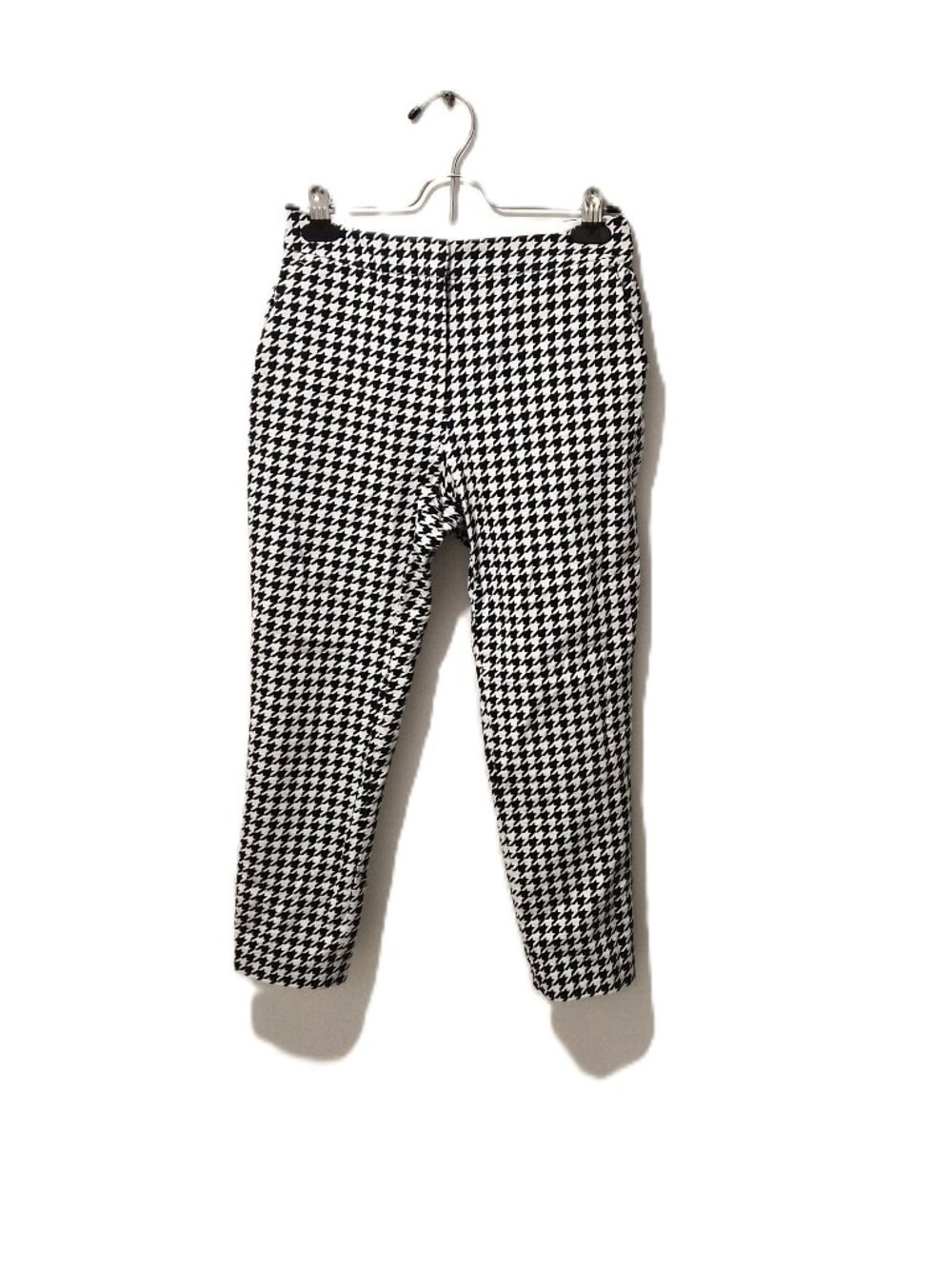 Hugo Boss Houndstooth Capri Pants Black White Stretch Preppy Academia Old Money
